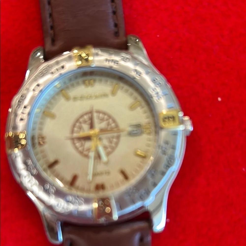 Domain Compass Men’s Watch by Mary Kay Genuine Leather Band